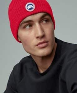 Canada Goose Arctic Disc Rib Toque Unisex Red