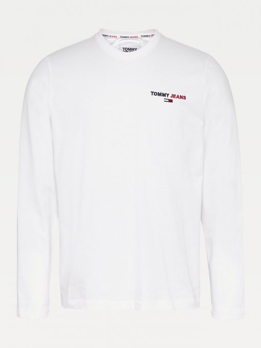 Tommy Jeans Chest Corp Longsleeve Tee White