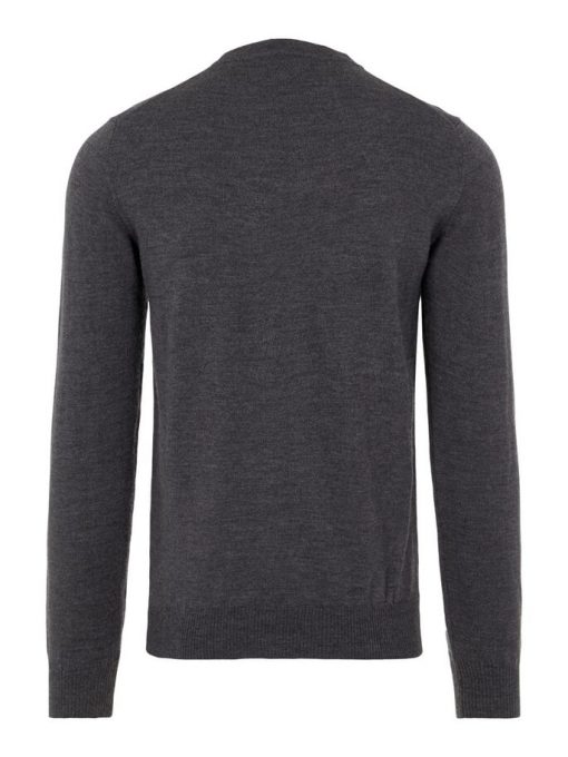 J.LINDEBERG LYLE MERINO CREW NECK SWEATER GREY MELANGE