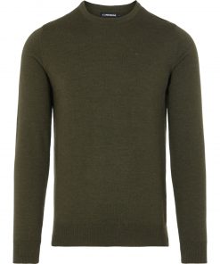 J.LINDEBERG LYLE MERINO CREW NECK SWEATER GREEN
