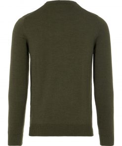 J.LINDEBERG LYLE MERINO CREW NECK SWEATER GREEN