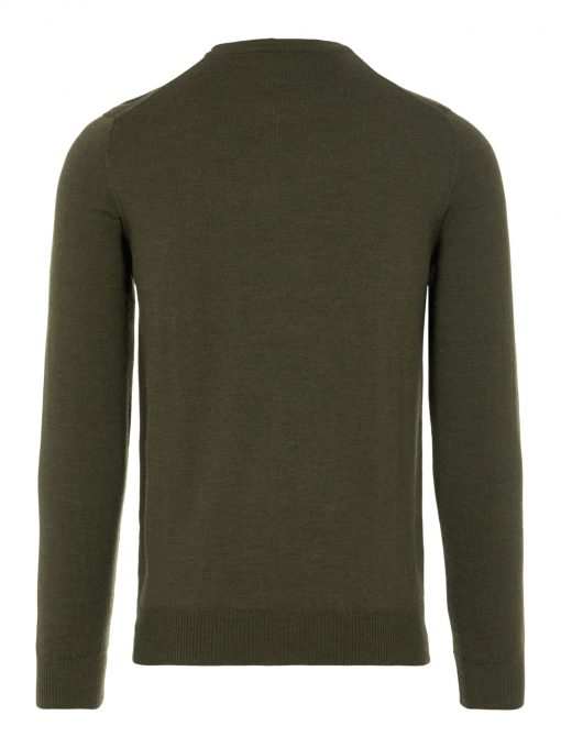 J.LINDEBERG LYLE MERINO CREW NECK SWEATER GREEN