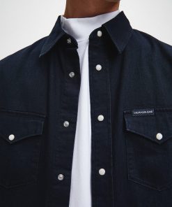 Calvin klein western denim shirt online