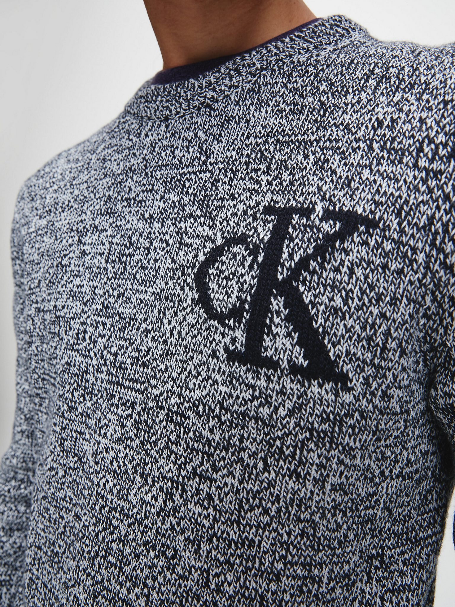 Buy Calvin Klein Twisted Yarn Logo Sweater Black Scandinavian Fashion Store