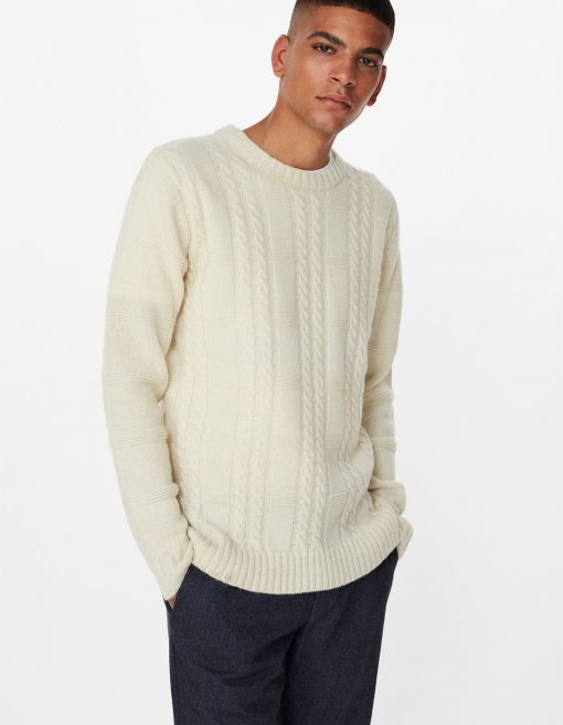 Les Deux Greene Cable Knit Off White