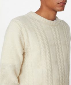 Les Deux Greene Cable Knit Off White