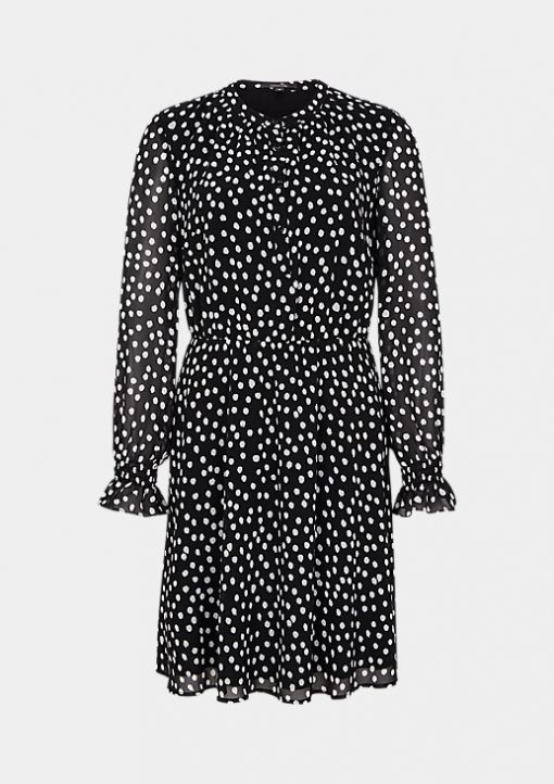 Comma, Dots Dress Black