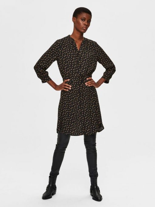 Selected Femme Damina Shirt Dress Black