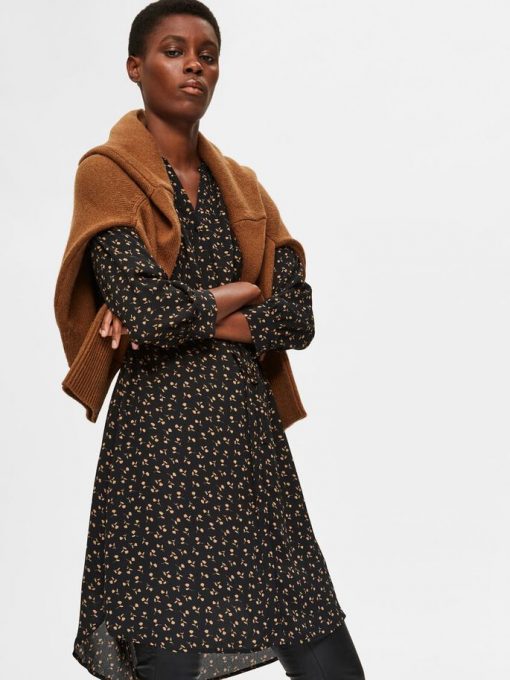 Selected Femme Damina Shirt Dress Black
