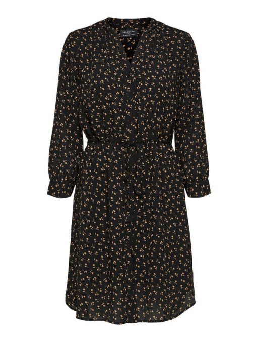 Selected Femme Damina Shirt Dress Black