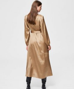 Selected Femme Moni Florenta Maxi-Dress Brown