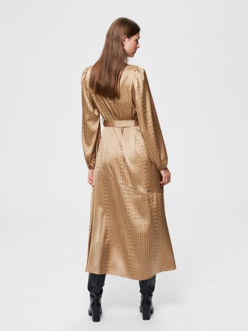 Selected Femme Moni Florenta Maxi-Dress Brown