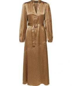 Selected Femme Moni Florenta Maxi-Dress Brown