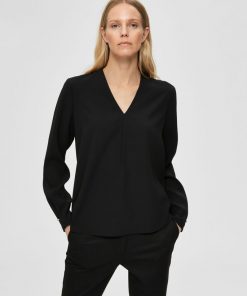 Selected Femme Luna Top Black