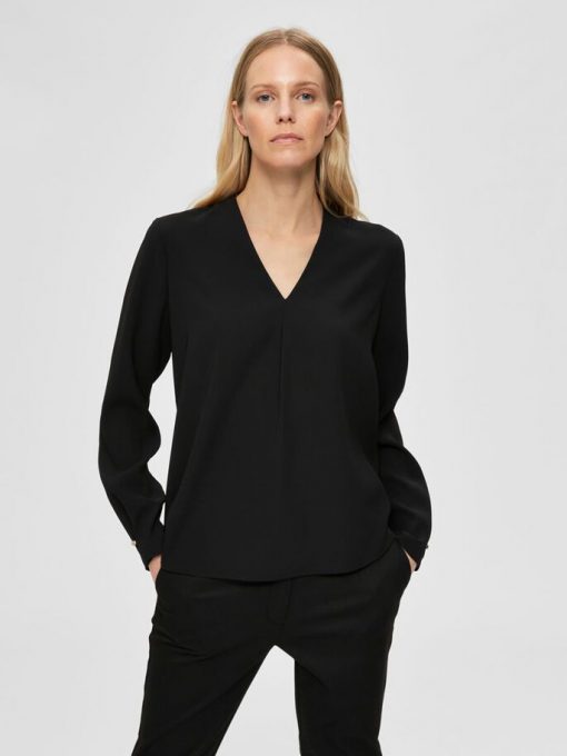 Selected Femme Luna Top Black