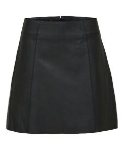 Selected Femme Ibi Leather Skirt Black