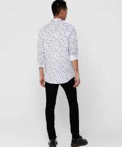 Only & Sons Sander Print Shirt White