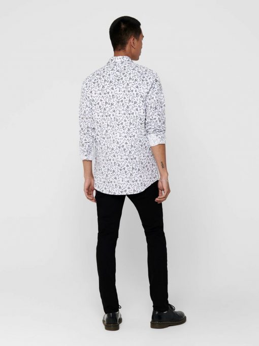 Only & Sons Sander Print Shirt White