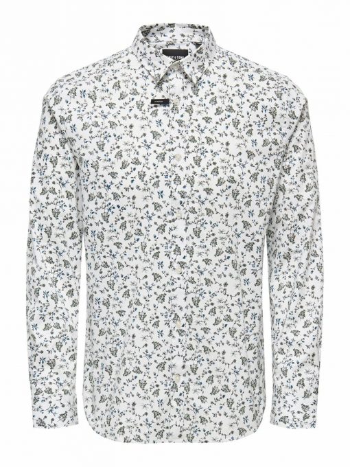 Only & Sons Sander Print Shirt White