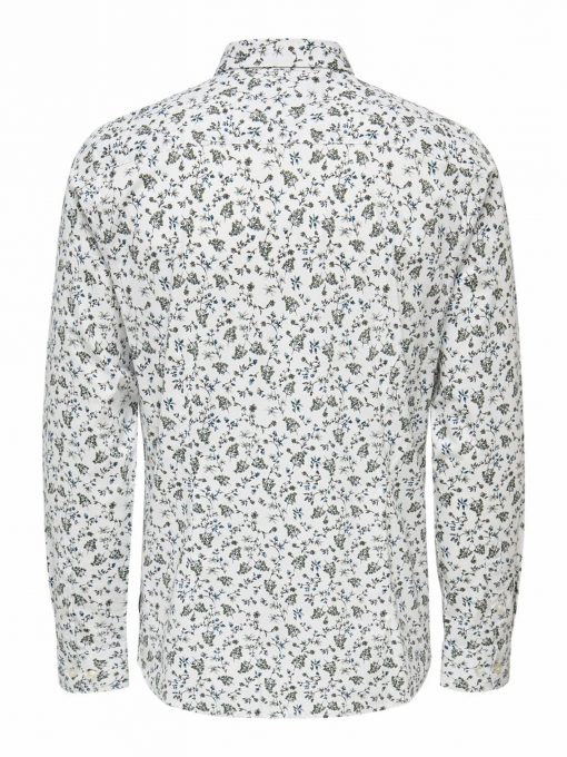 Only & Sons Sander Print Shirt White