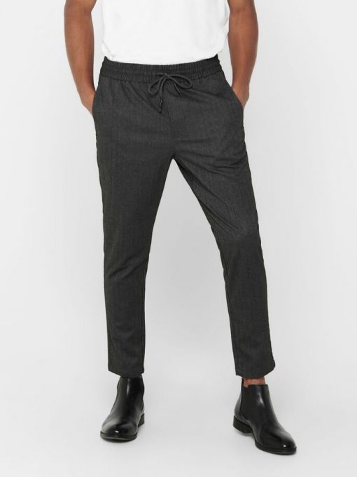 Only & Sons Linus Pants Herringbone Black