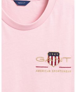 Gant Woman Archive Shield T-shirt Preppy Pink