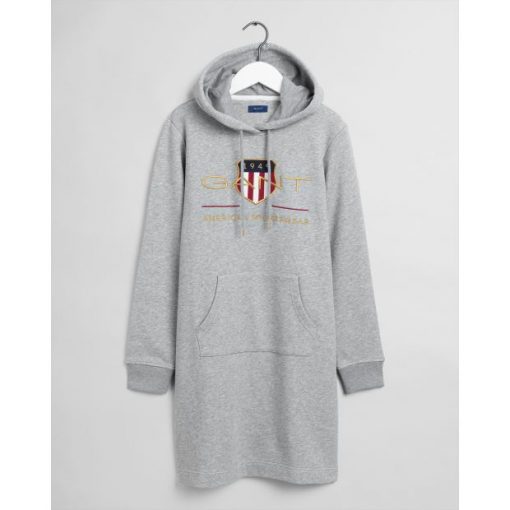 Gant  Woman Archive Shield Hoodie Dress Grey Melange