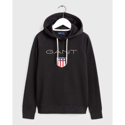 Gant Woman Shield Hoodie Black