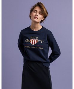 Gant Woman Archive Shield C-Neck Evening Blue