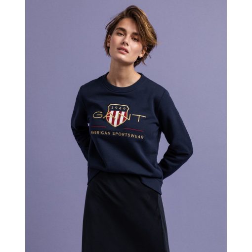 Gant Woman Archive Shield C-Neck Evening Blue