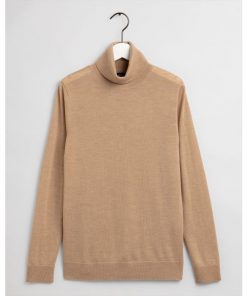 Gant Woman Merino Turtle Neck Warm Khaki