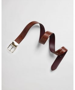 Gant Woman Reversible Croco Belt Clay Brown