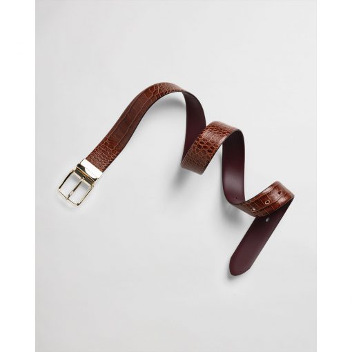 Gant Woman Reversible Croco Belt Clay Brown