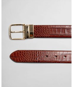 Gant Woman Reversible Croco Belt Clay Brown