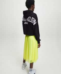 Calvin Klein Puff Print Back Logo Hoodie Black