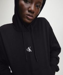 Calvin Klein Puff Print Back Logo Hoodie Black