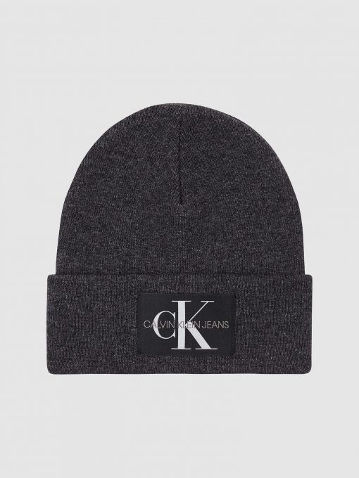 Calvin Klein Logo Beanie Charcoal