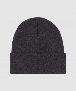 Calvin Klein Logo Beanie Charcoal