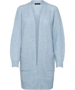 Selected Femme Lulu Long Cardigan Cashmere Blue
