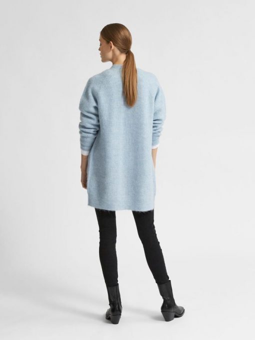 Selected Femme Lulu Long Cardigan Cashmere Blue