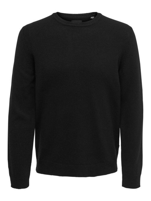 Only & Sons Howard Soft Wool Crew Neck Black