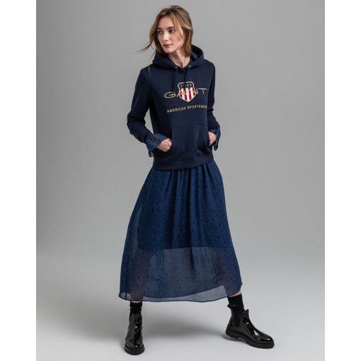Gant Woman Archive Shield Hoodie Evening Blue