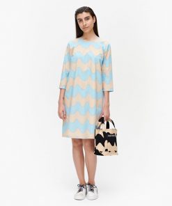 Marimekko Havaittu Pikku Lokki Dress Sand/Light Blue