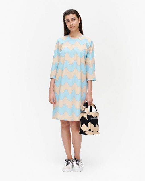Marimekko Havaittu Pikku Lokki Dress Sand/Light Blue