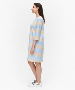 Marimekko Havaittu Pikku Lokki Dress Sand/Light Blue