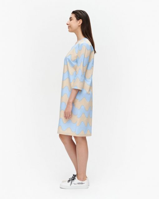 Marimekko Havaittu Pikku Lokki Dress Sand/Light Blue