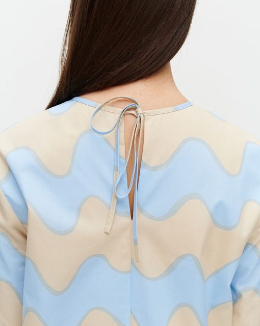 Marimekko Havaittu Pikku Lokki Dress Sand/Light Blue