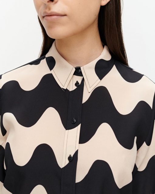 Marimekko Toiveikas Pikku Lokki Shirt Beige/Black