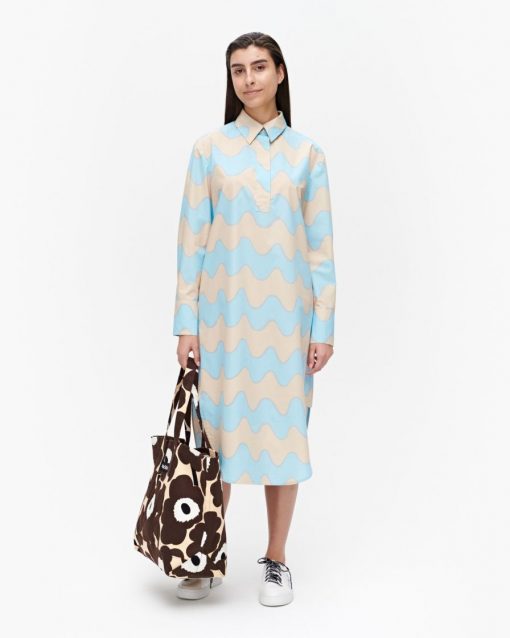 Marimekko Kuuluminen Pikku Lokki Dress Sand/Light Blue