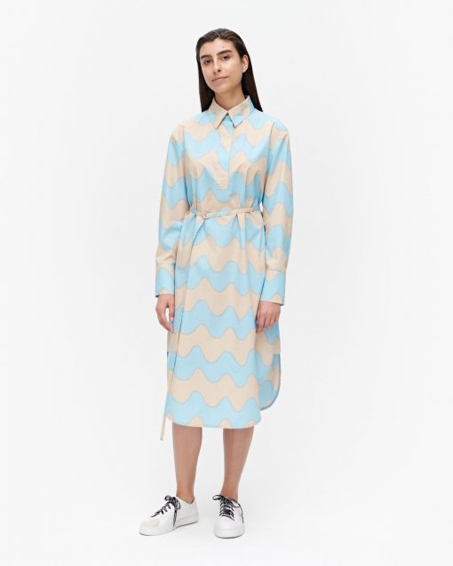 Marimekko Kuuluminen Pikku Lokki Dress Sand/Light Blue